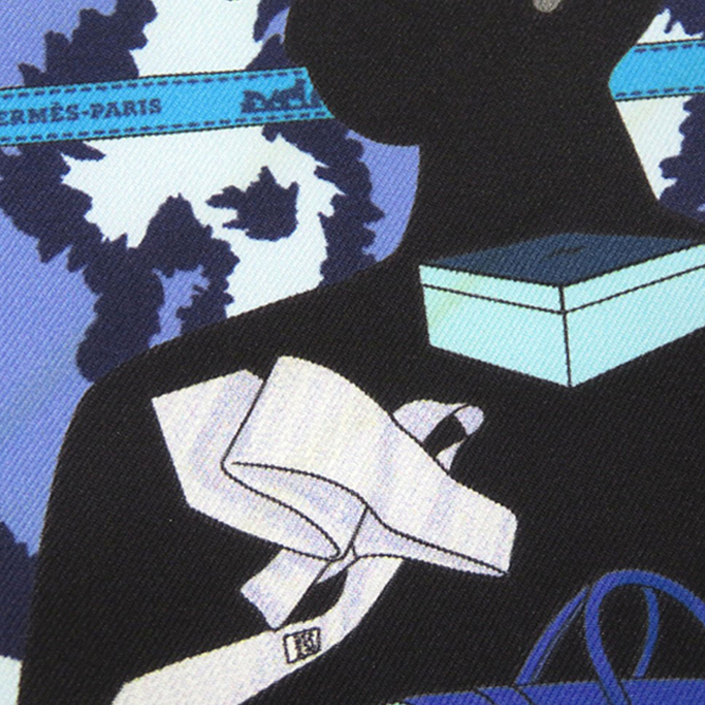 Pre-Loved Hermes Monsieur Et Madame Silk Scarf - Picture 5 of 8